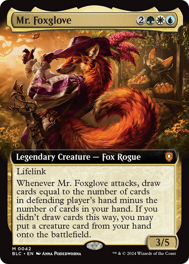 Mr. Foxglove (Extended Art) [Bloomburrow Commander] 