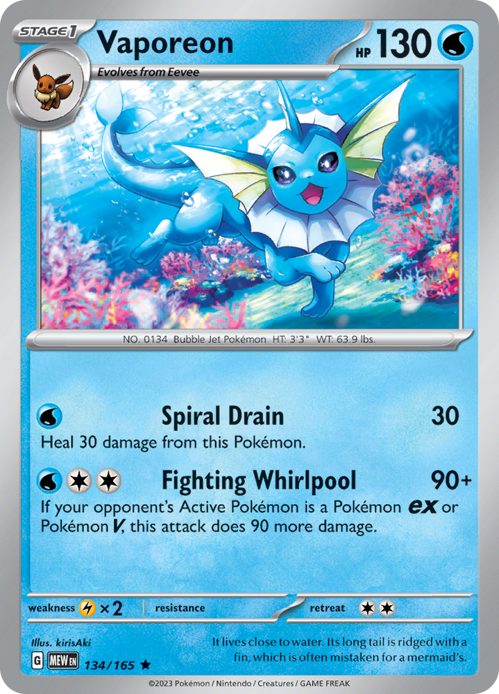 Vaporeon (134/165) [Scarlet &amp; Violet: 151] 