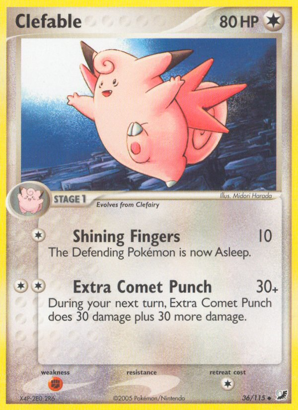 Clefable (36/115) [EX: Unseen Forces] 