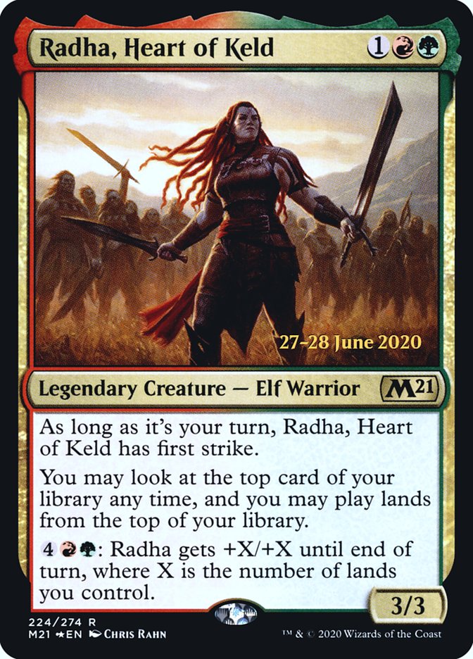 Radha, Heart of Keld [Core Set 2021 Prerelease Promos] 