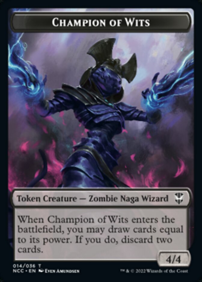 Tentacle // Champion of Wits Double-Sided Token [Streets of New Capenna Commander Tokens] 