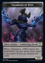 Tentacle // Champion of Wits Double-Sided Token [Streets of New Capenna Commander Tokens] 