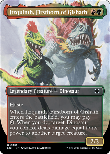 Itzquinth, Firstborn of Gishath (Borderless) [The Lost Caverns of Ixalan] 