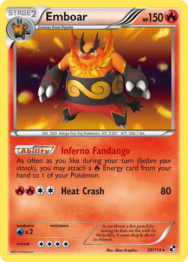 Emboar (20/114) [Black &amp; White: Base Set] 