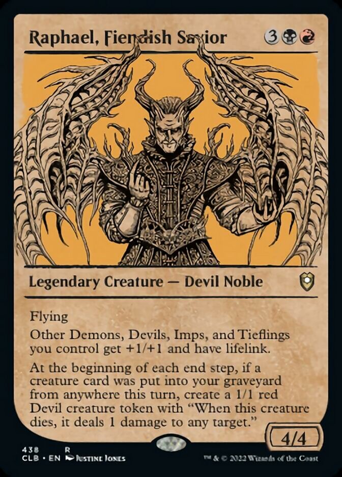 Raphael, Fiendish Savior (Showcase) [Commander Legends: Battle for Baldur's Gate] 
