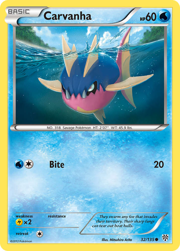 Carvanha (32/135) [Black &amp; White: Plasma Storm] 