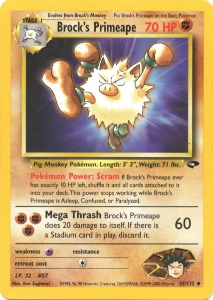 Brock's Primeape (35/132) [Gym Challenge Unlimited] 