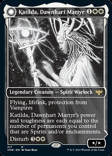 Katilda, Dawnhart Martyr // Katilda's Rising Dawn (Showcase Eternal Night) [Innistrad: Crimson Vow] 