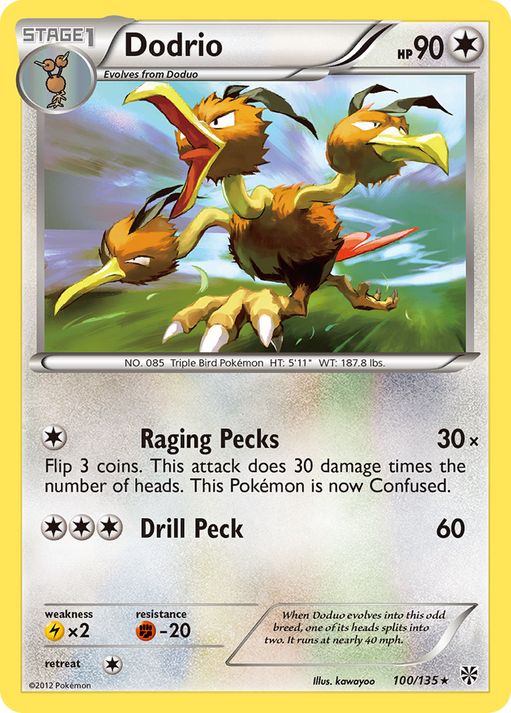 Dodrio (100/135) [Black &amp; White: Plasma Storm] 