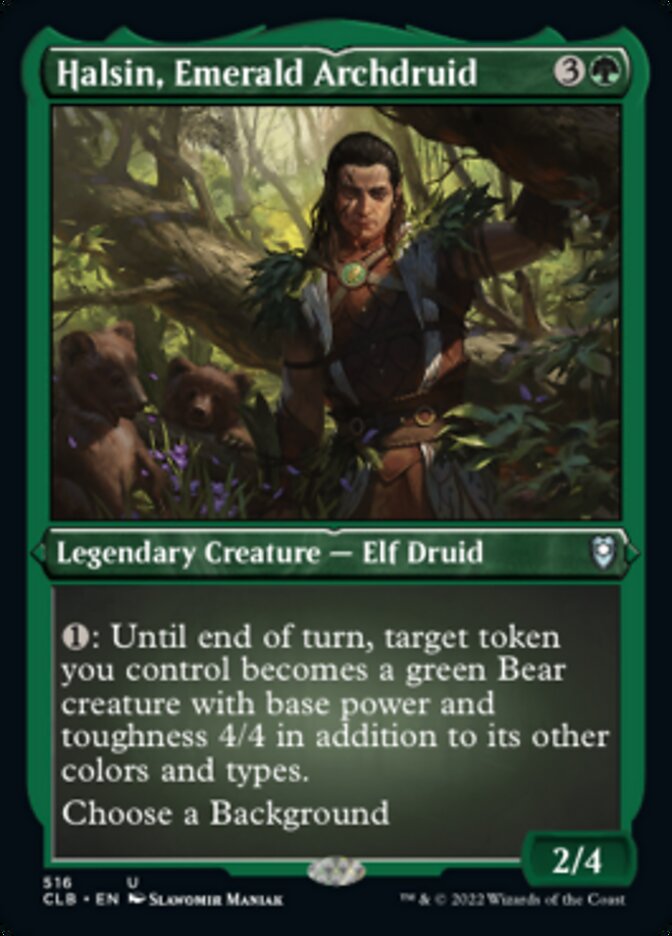 Halsin, Emerald Archdruid (Foil Etched) [Commander Legends: Battle for Baldur's Gate] 