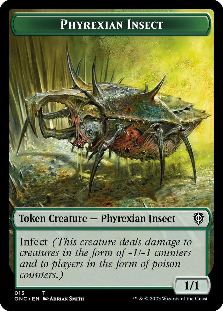 Phyrexian Wurm // Phyrexian Insect Double-Sided Token [Phyrexia: All Will Be One Commander Tokens] 