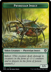 Phyrexian Wurm // Phyrexian Insect Double-Sided Token [Phyrexia: All Will Be One Commander Tokens] 