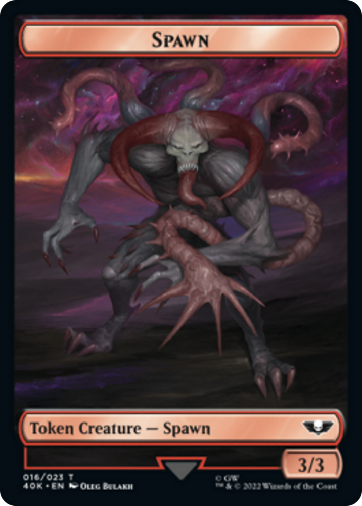 Spawn // Plaguebearer of Nurgle Double-Sided (Surge Foil) [Warhammer 40,000 Tokens] 