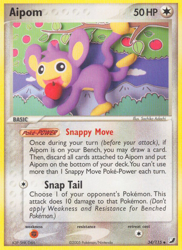 Aipom (34/115) [EX: Unseen Forces] 