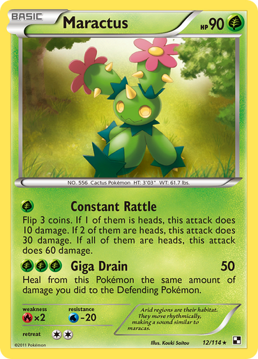 Maractus (12/114) [Black &amp; White: Base Set] 