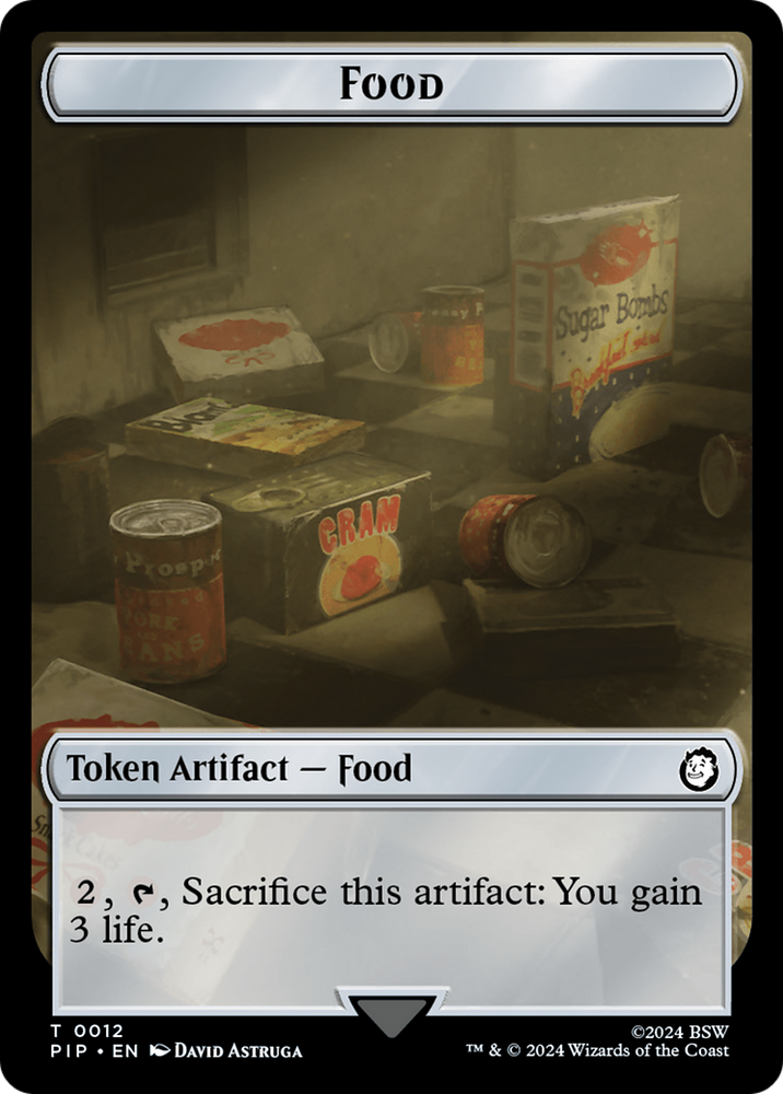 Soldier (010) // Food (012) Double-Sided Token [Fallout Tokens] 