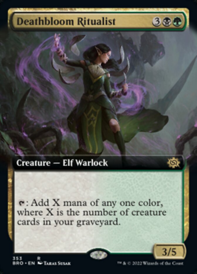 Deathbloom Ritualist (Extended Art) [The Brothers' War] 