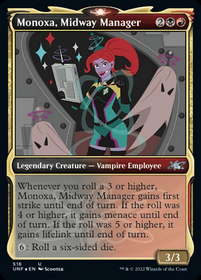 Monoxa, Midway Manager (Showcase) (Galaxy Foil) [Unfinity] 