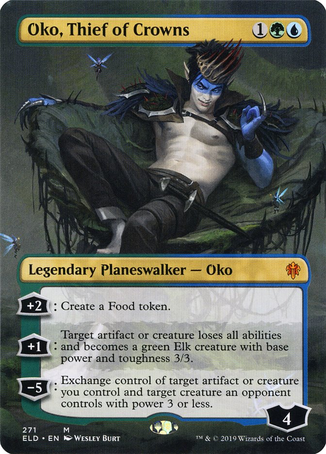 Oko, Thief of Crowns (Borderless) [Throne of Eldraine] 