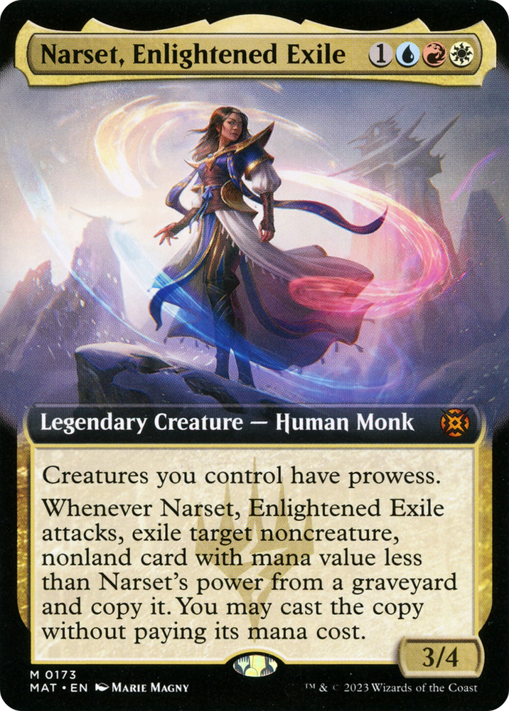 Narset, Enlightened Exile (Extended Art) [March of the Machine: The Aftermath] 