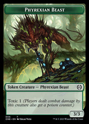 Phyrexian Mite (011) // Phyrexian Beast Double-Sided Token [Phyrexia: All Will Be One Tokens] 