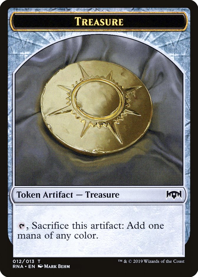 Cleric // Treasure Double-Sided Token [Ravnica Allegiance Guild Kit Tokens] 