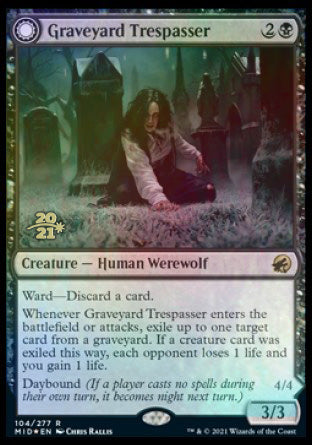 Graveyard Trespasser // Graveyard Glutton [Innistrad: Midnight Hunt Prerelease Promos] 