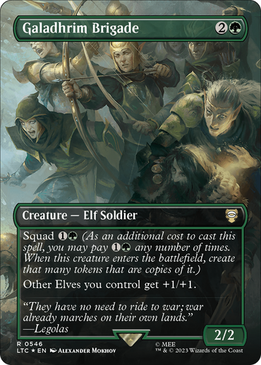 Galadhrim Brigade (Borderless) (Surge Foil) [The Lord of the Rings: Tales of Middle-Earth Commander] 