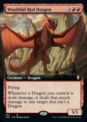 Wrathful Red Dragon (Extended Art) [Commander Legends: Battle for Baldur's Gate] 