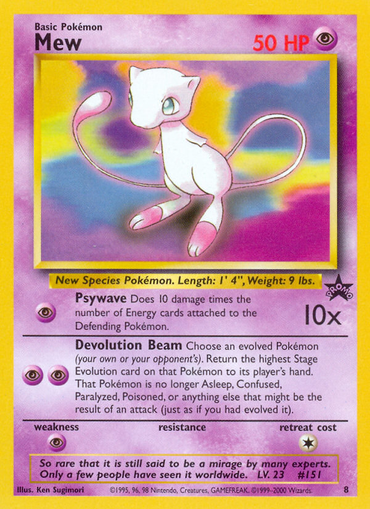 Mew (8) [Wizards of the Coast: Black Star Promos] 