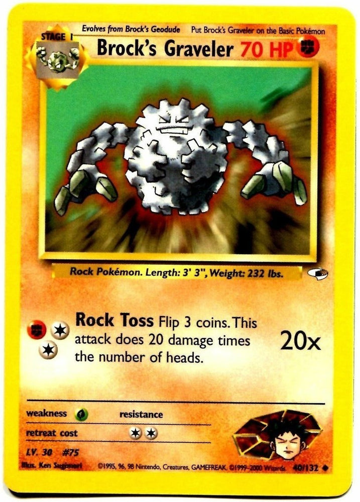 Brock's Graveler (40/132) [Gym Heroes Unlimited] 