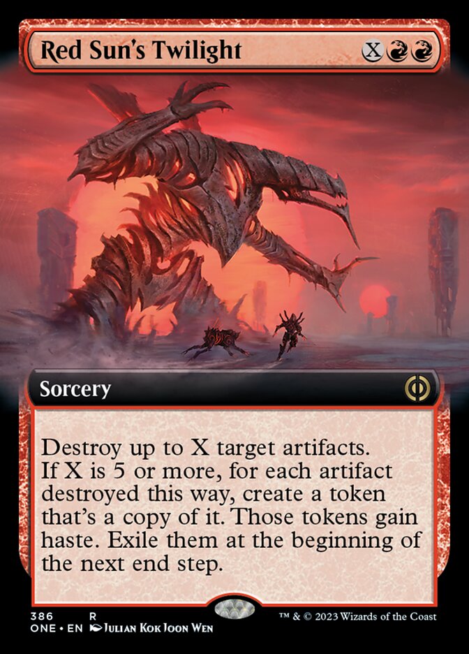 Red Sun's Twilight (Extended Art) [Phyrexia: All Will Be One] 