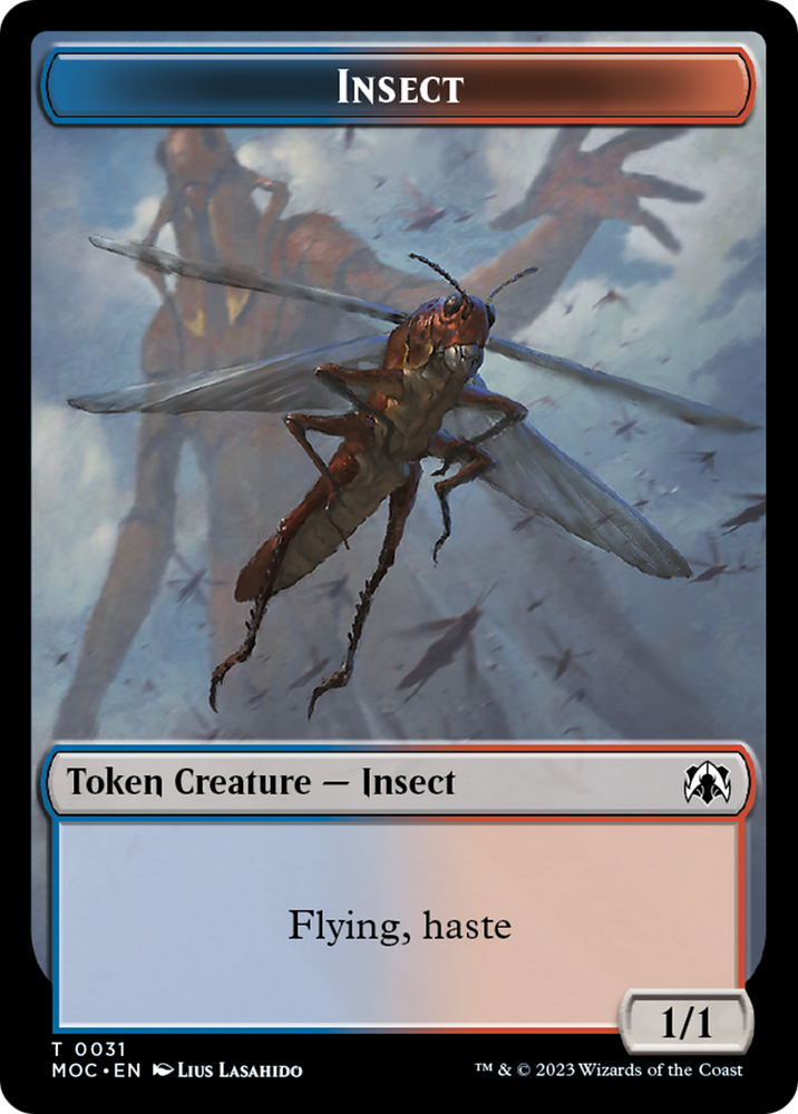 Soldier // Insect Double-Sided Token [March of the Machine Commander Tokens] 