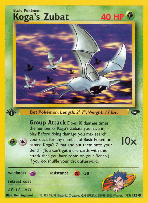 Koga's Zubat (83/132) [Gym Challenge 1st Edition] 