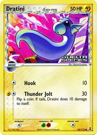 Dratini (65/113) (Delta Species) (Stamped) [EX: Delta Species] 