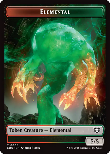 Elemental (0008) // Gnome Double-Sided Token [Edge of Eternities Commander Tokens]