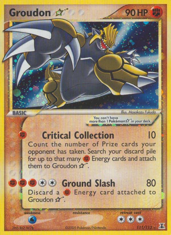 Groudon Star (111/113) [EX: Delta Species] 