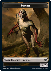 Zombie // Zombie Army Double-Sided Token [Starter Commander Decks] 