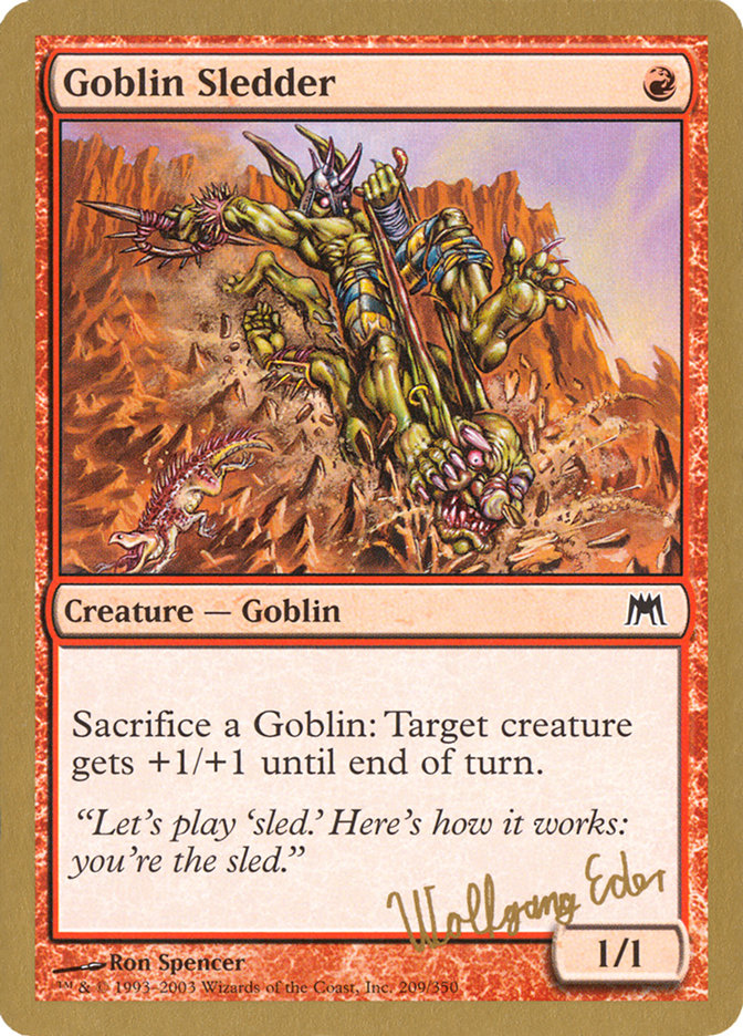 Goblin Sledder (Wolfgang Eder) [World Championship Decks 2003] 