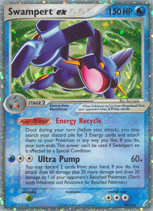 Swampert ex (98/100) [EX: Crystal Guardians] 