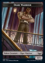 Ogre Warrior // Spirit Double-Sided Token [Streets of New Capenna Tokens] 