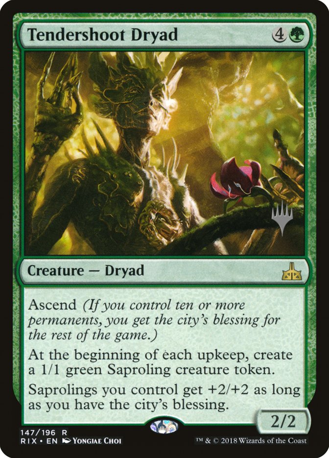 Tendershoot Dryad (Promo Pack) [Rivals of Ixalan Promos] 