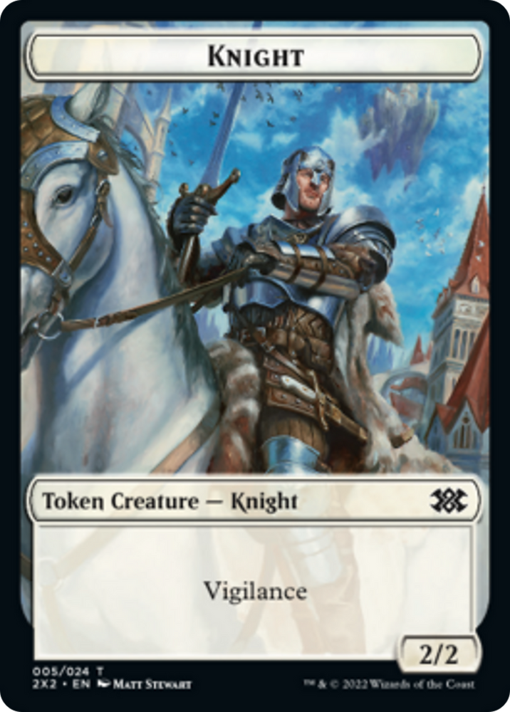 Boar // Knight Double-Sided Token [Double Masters 2022 Tokens] 