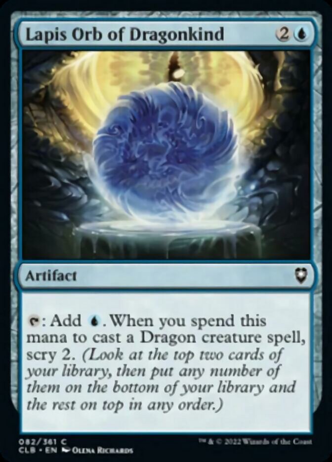 Lapis Orb of Dragonkind [Commander Legends: Battle for Baldur's Gate] 