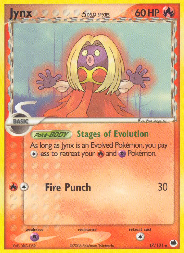 Jynx (17/101) (Delta Species) [EX: Dragon Frontiers] 