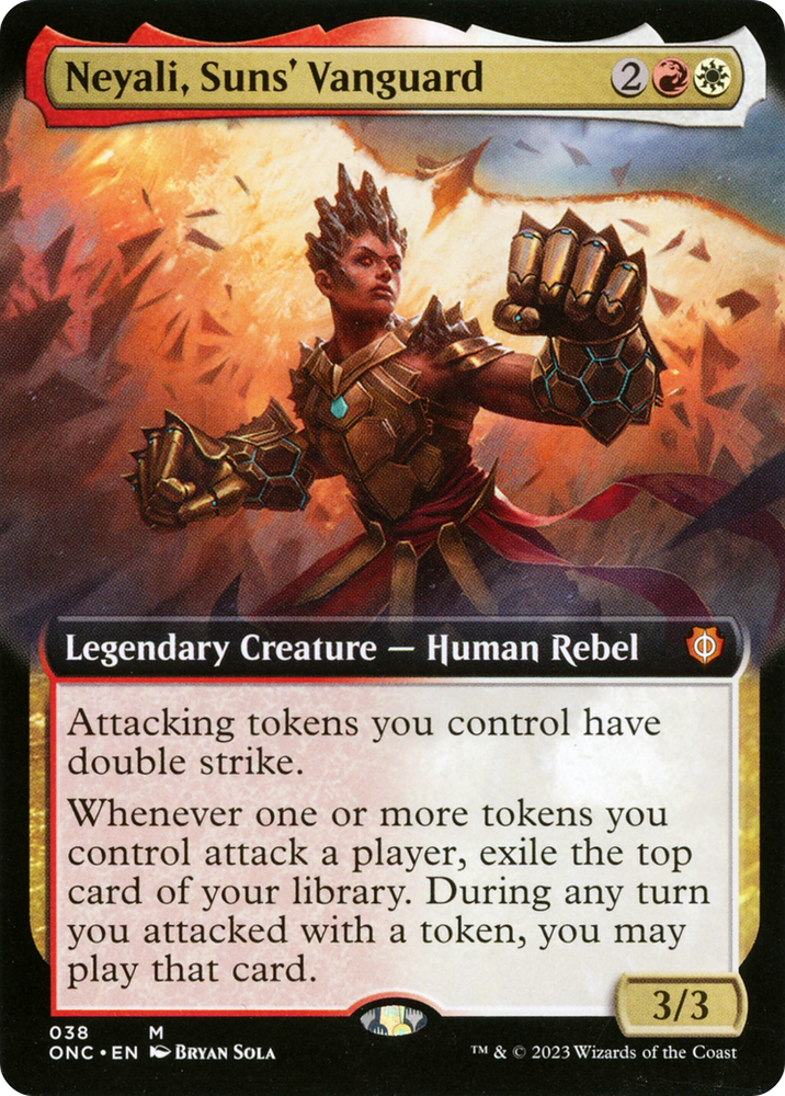 Neyali, Suns' Vanguard (Extended Art) [Phyrexia: All Will Be One Commander] 
