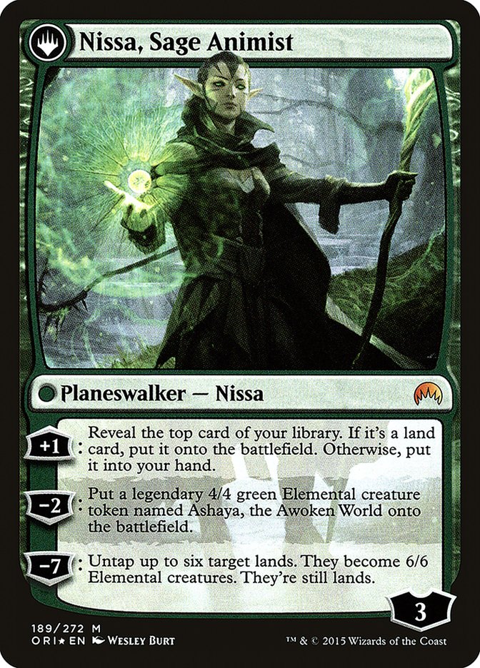 Nissa, Vastwood Seer // Nissa, Sage Animist [Magic Origins Prerelease Promos] 