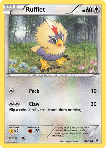 Rufflet (87/98) [Black &amp; White: Emerging Powers] 