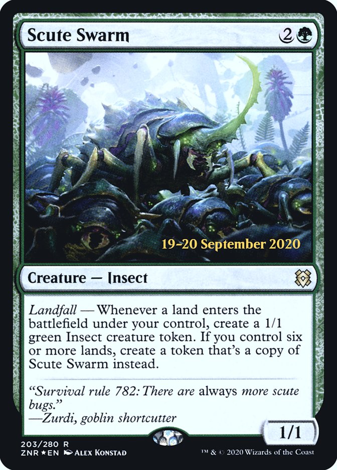 Scute Swarm [Zendikar Rising Prerelease Promos] 