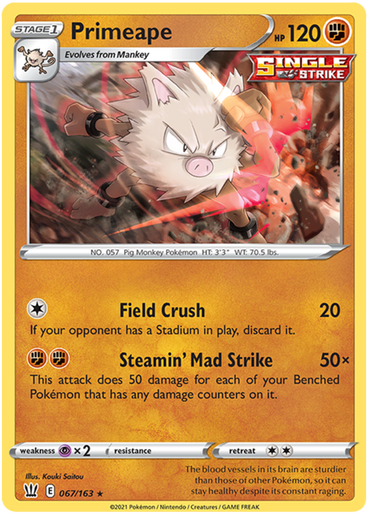 Primeape (067/163) [Sword &amp; Shield: Battle Styles] 